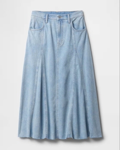 Falda Maxi de Mezclilla de Alta Calidad para Mujer, Talla Grande, Transpirable, de Algodón, Informal, Personalizable - Product Image 4