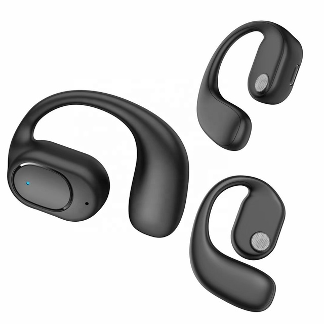 Hot Sales 5.0 Blue Tooth Wireless Car Earphone Single Earbuds Hook Hands-free Black Headset for Driver