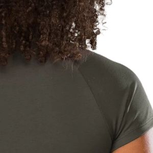 White Women's Fitted Baby Tee Cotton Gym T Shirt Fitness Workout Activewear <b>Athletic</b> Training Exercise Sports Short Sleeve Perfo - Product Image 3