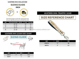 Nouveau collier de chien en cuir à carreaux réglable à la main écologique laisse et plomb en cuir véritable 3 pièces ensemble assorti pour chiens - Product Image 2