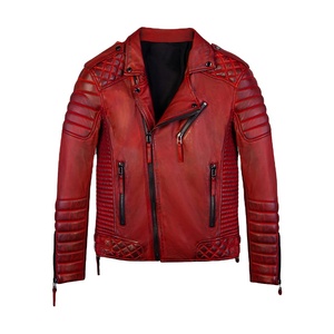 Hot Premium Quality 100% Leather Winter Jacket for Men with Front Logo Zipper Closure Waterproof & Windproof OEM Service - Product Image 1