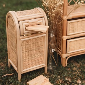 Boîte aux lettres jouet en rotin tressé, design adorable, pour enfants, jouets de simulation de boîte aux lettres, jouets de développement de la productivité - Product Image 3