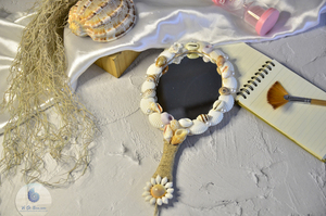 Luxury Handmade Seashell Hand Mirror Natural Shell Decorative <b>Vanity</b> Mirror for Gift & Home Decor - Product Image 6