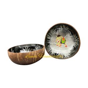 Offre Spéciale Design Moderne Coloré Laque Bol De Noix De Coco Ensemble Artisanat Marque Du Vietnam pour Servir Des Aliments Fait Des Coquilles De Noix De Coco Crues - Product Image 3