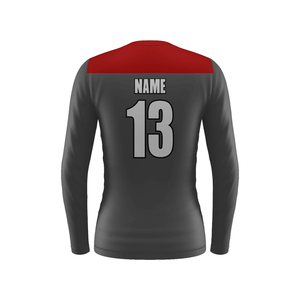 Maillot de volley tendance avec un design numérique moderne sur les manches et le col, parfait pour les matchs de la saison estivale et les ligues jeunes. - Product Image 6