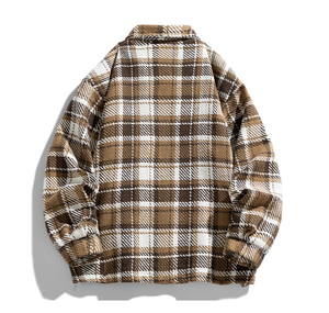 Premium <b>Mens</b> Heavy Duty Cotton Plaid <b>Flannel</b> Hoodie Shirt <b>Jacket</b> Insulated Fleece Lined Thermal Outerwear Wholesale Supplier - Product Image 4