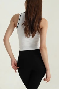 Nuevo Diseño de Camisetas de Yoga para Mujer, Camisetas Deportivas Elásticas para Entrenamiento, Ropa de Verano de Alta Calidad, Camiseta para Mujer de Standard International - Product Image 5