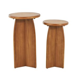 Mesa Auxiliar de Madera Estilo Rústico para el Hogar, Mueble Decorativo con Textura Natural, Construcción Duradera para una Decoración Interior Acogedora - Product Image 3