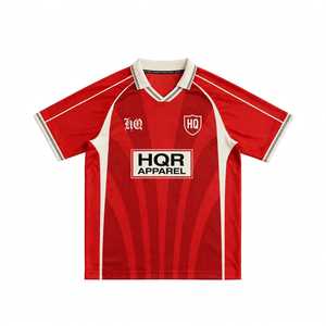 Camiseta Casual de Manga Corta Roja para Hombre, con Cuello en V, Diseño Sólido, Transpirable, de Algodón Jersey, Secado Rápido, Corte Regular - Product Image 1