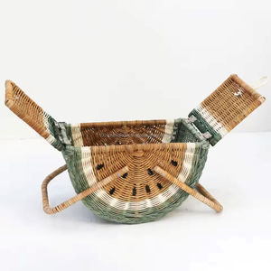 ตะกร้าฟักทองหวายธรรมชาติแบบคลาสสิกสำหรับใช้ตกแต่ง - Product Image 4