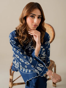 Conjunto de Dos Piezas Corto para Mujer, Diseño Moderno en Algodón Khadi Flexible, Estilo Elegante y Cómodo, Vestido Bordado - Product Image 5