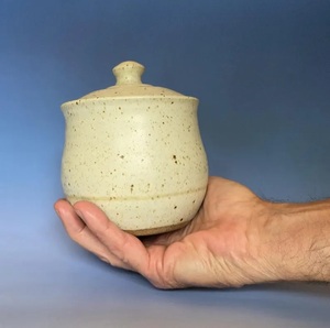 Handcrafted Ceramic Storage Jar Speckled Glaze Airtight <b>Lid</b> Rustic Kitchen Canister Farmhouse Counter Organizer Premium <b>Decor</b> - Product Image 5