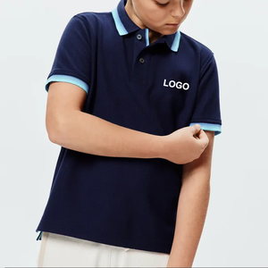 เสื้อโปโลเด็กนักเรียนชาย แขนสั้น สีกรมท่า ผ้าฝ้าย สำหรับชุดนักเรียน - Product Image 2