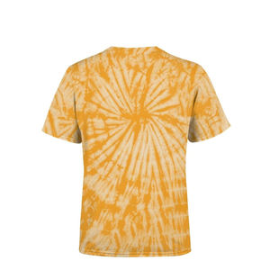T-shirt tie-dye bleu clair pour homme, coupe oversize, col rond, manches courtes, style streetwear décontracté, vêtements personnalisés en gros, OEM - Product Image 6