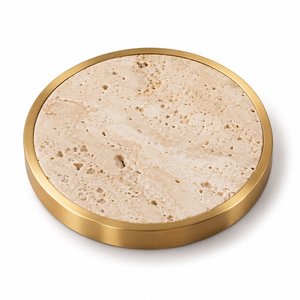 <b>white</b> marble <b>coaster</b> brass rim <b>coaster</b> gold edge <b>coaster</b> round stone <b>coaster</b> drink <b>coaster</b> table <b>coaster</b> luxury <b>coaster</b> natural - Product Image 5