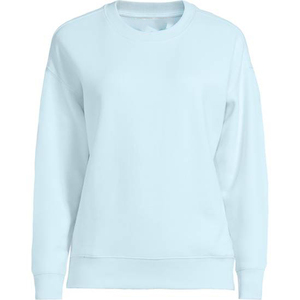 เสื้อสเวตเตอร์ถักคอกลมสีฟ้าอ่อนสำหรับผู้หญิง แขนยาว สีพื้น ระบายอากาศได้ดี เหมาะสำหรับใส่ในฤดูใบไม้ผลิ - Product Image 5