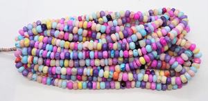 ลูกปัดโอปอลหลากสี AAA รูปทรงกลมเรียบ ขนาด 8-9 มม. ลูกปัดพลอยโอปอลสีดิสโก้ ขนาด 16 นิ้ว ลูกปัดโอปอลหลากสีแบบผสม รูปทรงกลม - Product Image 2