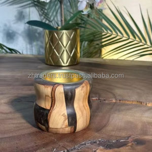 Résine époxy artisanale de qualité supérieure avec brûleur Bukhoor en bois naturel Support de oud arabe élégant pour la maison Hôtel Majlis Ambiance - Product Image 1