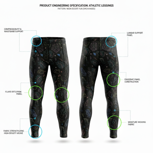 Activewear Workout Custom Printed Compression Pants Gym Running Yoga Pants Quick Dry Custom Material Tights Sportswear Leggings - Product Image 2