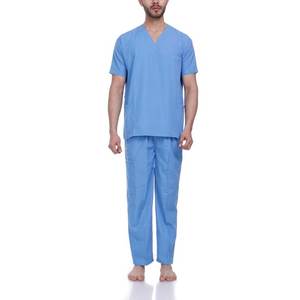 Tenue Médicale Infirmière Femme : Ensemble Blouse et Pantalon Col V Personnalisable avec Logo, Poches, en Coton – Idéal Hôpital - Product Image 1