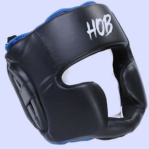 Protège-tête de boxe HOB en cuir PU, équipement de protection pour adultes unisexe, protection de la tête pour le sport, fermeture à boucle et crochets - Product Image 1