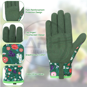 Guantes de Jardinería Florales para Mujer, Servicio OEM del Mejor Proveedor, Guantes de Trabajo de Jardín con Estampado Floral, Palma Suave, Dedos Completos, para Plantar al Aire Libre - Product Image 4