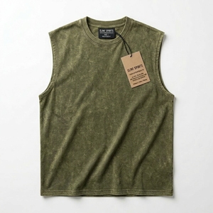 Débardeur vintage de haute qualité avec effet vieilli, personnalisable avec votre marque et étiquettes - Product Image 5