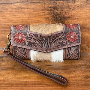 กระเป๋าคลัทช์หนังสไตล์ตะวันตกสุดหรูสำหรับผู้หญิงกระเป๋าเงินหนังวัวขนสัตว์มีสไตล์ใช้งานได้หลากหลาย - Product Image 2