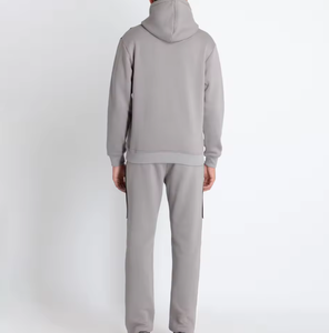 Conjunto de chándal con capucha y bloques de color para hombre, sudadera deportiva ajustada y pantalones deportivos, conjunto de ropa deportiva de 2 piezas para gimnasio - Product Image 3