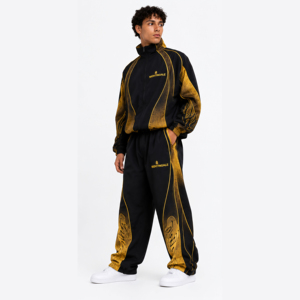 Conjunto Deportivo Informal Personalizado de Gran Tamaño, Chaqueta y Pantalones Deportivos para Hombre, Cortavientos Reflectante, Conjunto de Poliéster Impermeable - Product Image 3