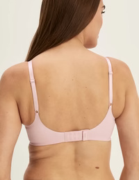 Seamless Wire-Free <b>Bra</b> Pink Triangle <b>Cup</b> Non-Adjusted Straps Women's Everyday Underwear - Product Image 3