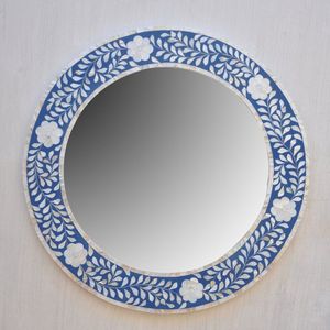 Handmade Luxury Wall Mirror with Natural Bone Inlay Elegant Interior Design Accent for Elegant Interior Design Accent - Product Image 1