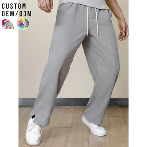 Pantalones de Algodón para Hombre, Ligeros, Cintura Elástica, Corte Recto Informal, Primavera Verano, Impermeables, Transpirables, Resistentes al Viento, Logotipo Personalizado OEM - Product Image 1