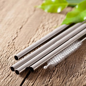 Pailles réutilisables en acier inoxydable de qualité supérieure, accessoires écologiques pour boire, pour une vie moderne - Product Image 1