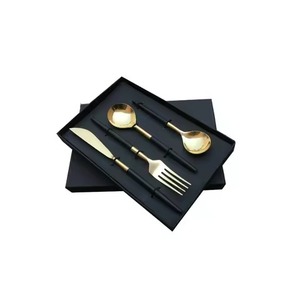 Juego de cubiertos de metal con cuchara y tenedor para mesa de comedor, juego de vajilla para el hogar. - Product Image 5