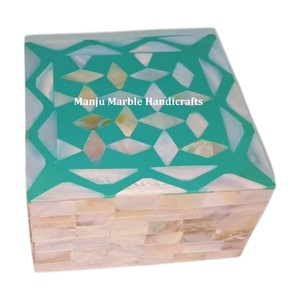 Hautement recommandé Top dernière Production de luxe nacre MDF vadrouille boîte d'incrustation d'os pour le stockage de bijoux article de décoration cadeau - Product Image 4
