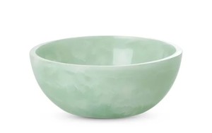 Bol de service décoratif moderne en résine verte polie, fait main, à bords ondulés, pour salades, fruits, collations, maison, fêtes, mariages, événements - Product Image 4