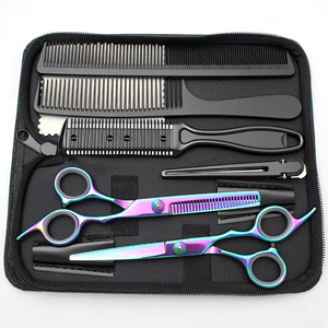 Professional Barber Scissors Set 6 Inch Stainless Steel Hair Cutting Thinning Kit with <b>Case</b> Comb Salon Home Stylist <b>Tools</b> 1001 - Product Image 4