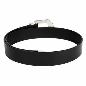 Ceinture en cuir noir style western avec boucle florale gravée en argent, ceinture de cowboy pour hommes et femmes, accessoires de mode en gros pour fournisseurs - Product Image 5