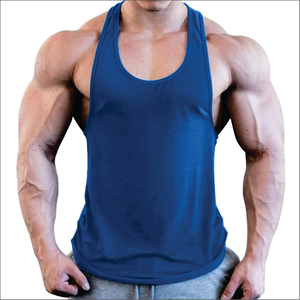 <b>Men</b> Gym <b>Singlet</b> Stringer Muscle Fit Tank Tops Fitness Workout Shirt Polyester/Cotton Breathable Chains Custom Design - Product Image 4
