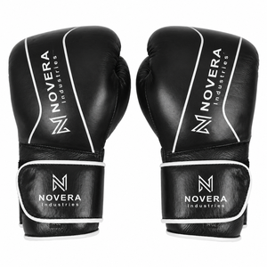 Gants de boxe professionnels haut de gamme en cuir véritable, fermeture auto-agrippante, séchage rapide, évacuation de l'humidité, personnalisables pour l'entraînement et le sparring - Product Image 3