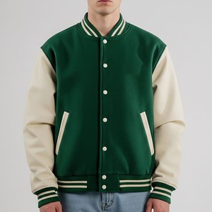 <b>Men</b> Varsity <b>Jacket</b> Custom College Team <b>Jacket</b> Letterman Style Wool Leather Sleeves OEM ODM Bulk Manufacturing Service - Product Image 6