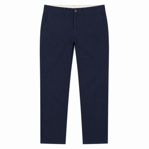 Pantalon Chino Extensible Écologique pour Homme, Coupe Droite, Devant Plat, Taille Moyenne, Respirant, Décontracté, en Coton, Fermeture Éclair, OEM ODM - Product Image 1