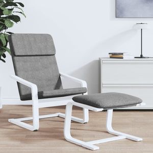 Sillón Relajante para Sala de Estar en Gris Oscuro y Blanco - Product Image 3