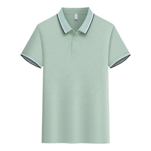 Polo de Secado Rápido para Hombre, con Bloques de Color, Manga Corta, Estilo Deportivo, Gris Marino, Tejido de Punto, Largo Regular - Product Image 4