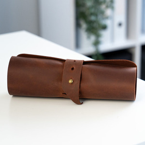 Étui de voyage pour artiste en cuir pleine fleur, organiseur de pinceaux enroulable, étui de transport pour artiste, logo personnalisé, OEM, prix d'usine en gros - Product Image 4