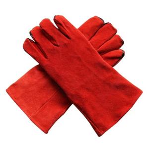 Gants de sécurité résistants à la chaleur, 100 pièces, manicle de travail en cuir de vache personnalisés, gants de soudage étanches, pour barbecue et prix d'usine - Product Image 4