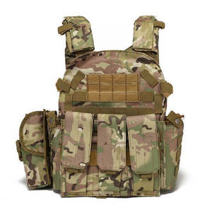 Gilet tactique multifonctionnel robuste noir – Vêtement de travail utilitaire à imprimé camouflage pour la randonnée et les activités sur le terrain - Product Image 1