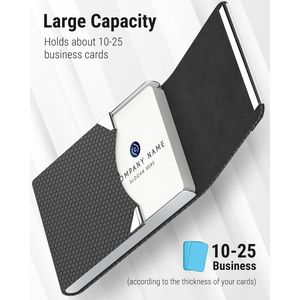 Tarjetero de Cuero PU para Hombre y Mujer, Bloqueo RFID, Delgado, Estuche para Tarjetas de Visita, Accesorio Empresarial de Acero Inoxidable - Product Image 2