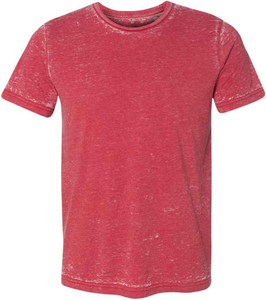 Camiseta de Manga Corta para Hombre, Cuello Redondo, Lavado Ácido con Efecto Tie Dye Color Carbón, Corte Regular, Algodón, Estilo Casual - Product Image 6